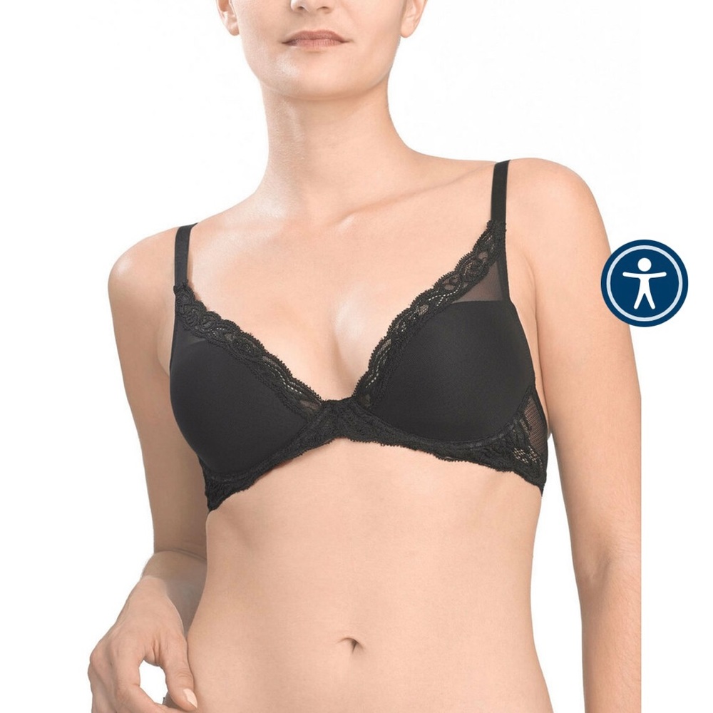 Natori Feathers Black Bra 34B
